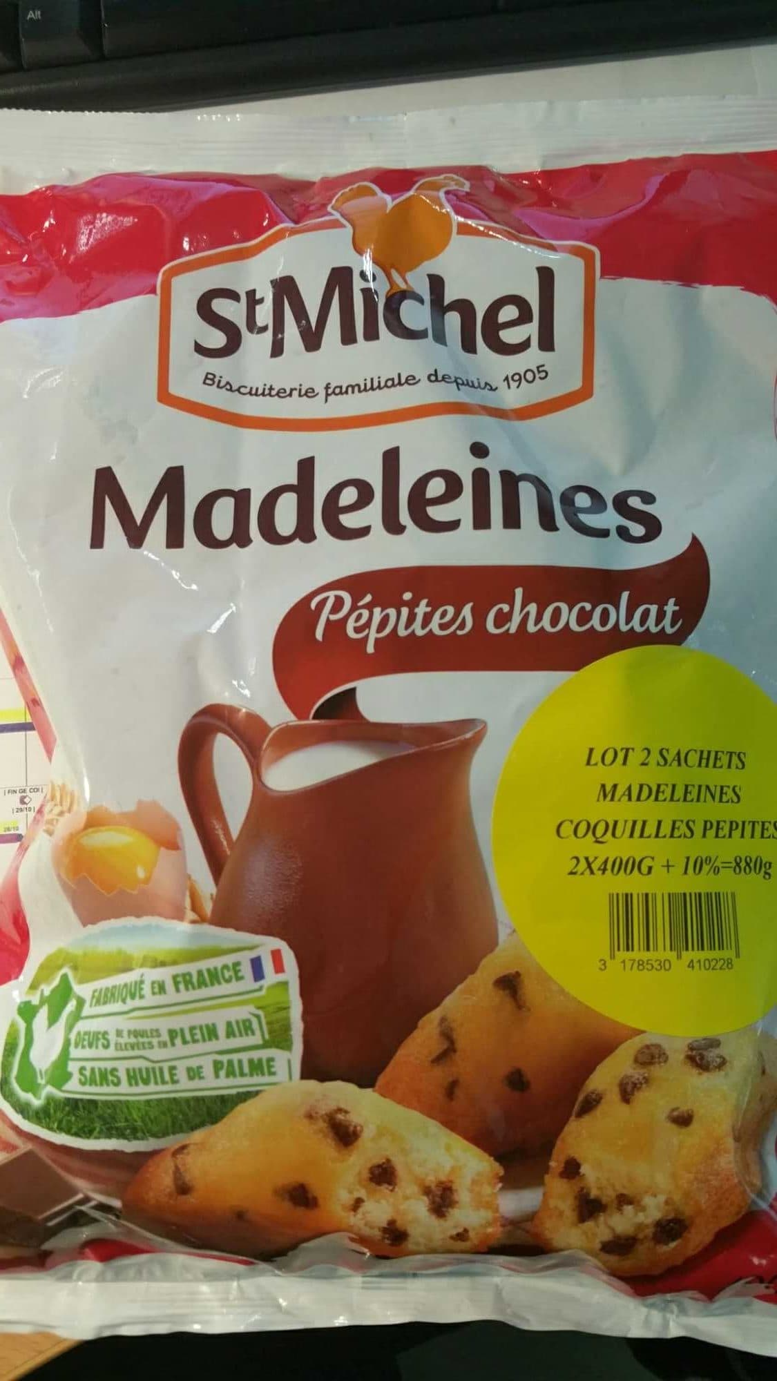 St Michel Madeleines aux pepites de chocolat packshot
