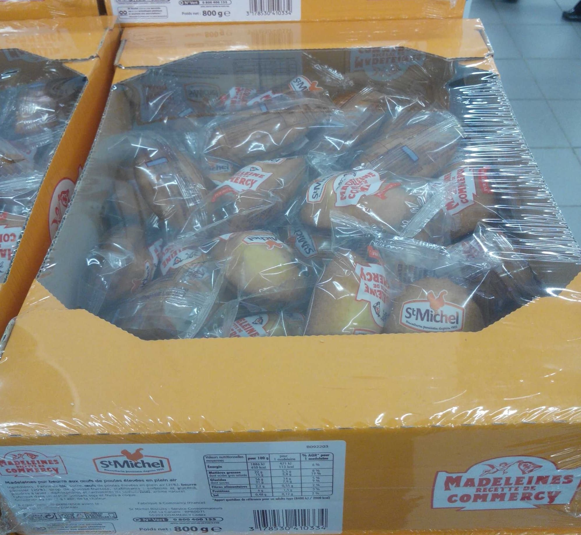 St Michel Madeleines pur beurre aux œufs de poules élevées en plein air packshot