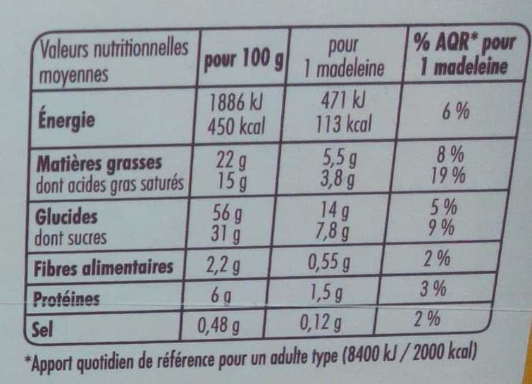 St Michel Madeleines pur beurre aux œufs de poules élevées en plein air packshot