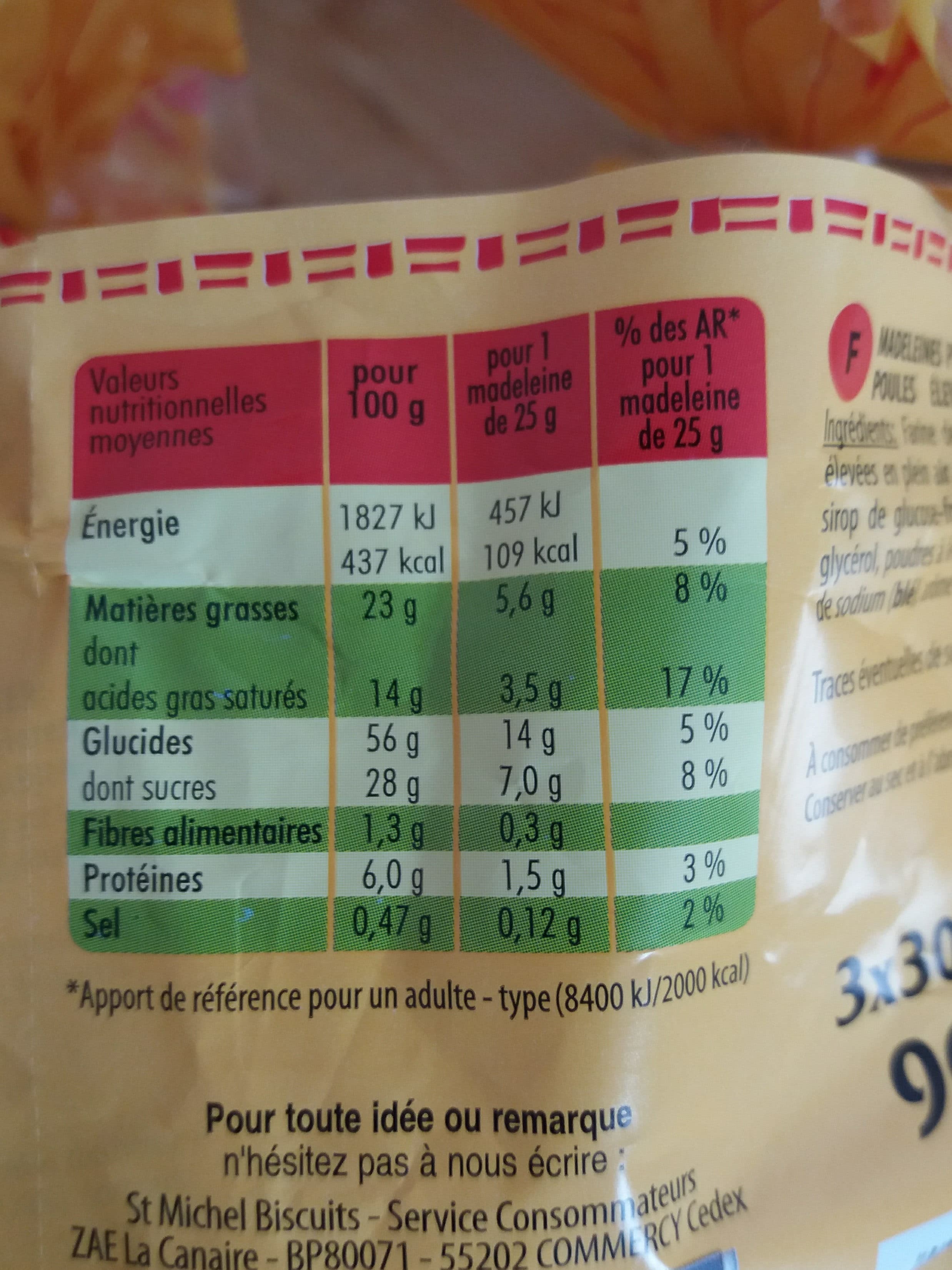 St Michel St Michel Madeleine De Comercy2x300g+300g Gt packshot