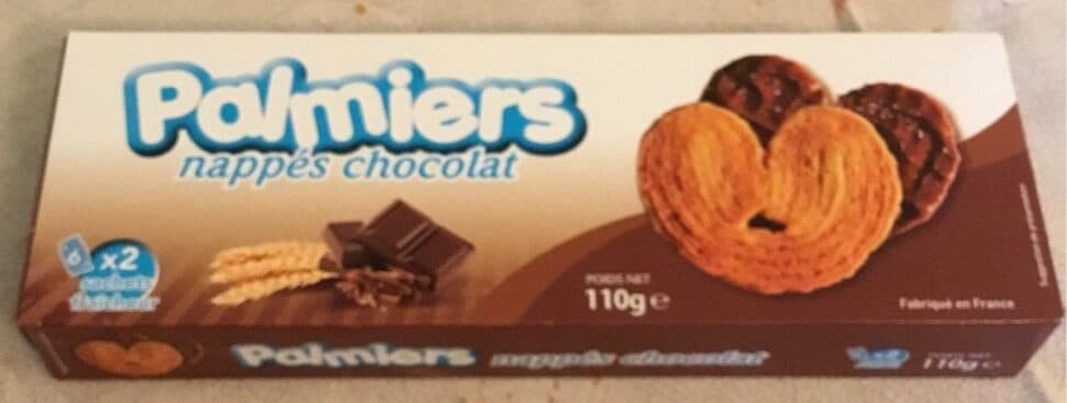 Palmier Palmiers nappés chocolat packshot
