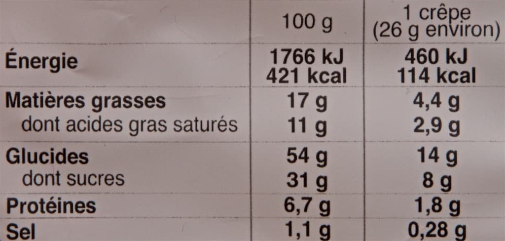 Bonne Maman Crêpes Sucre et Rhum Ambré packshot