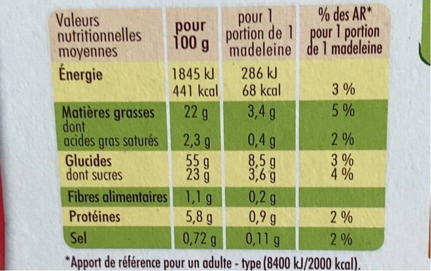St Michel Madeleines aux œufs de poules élevées en plein air packshot