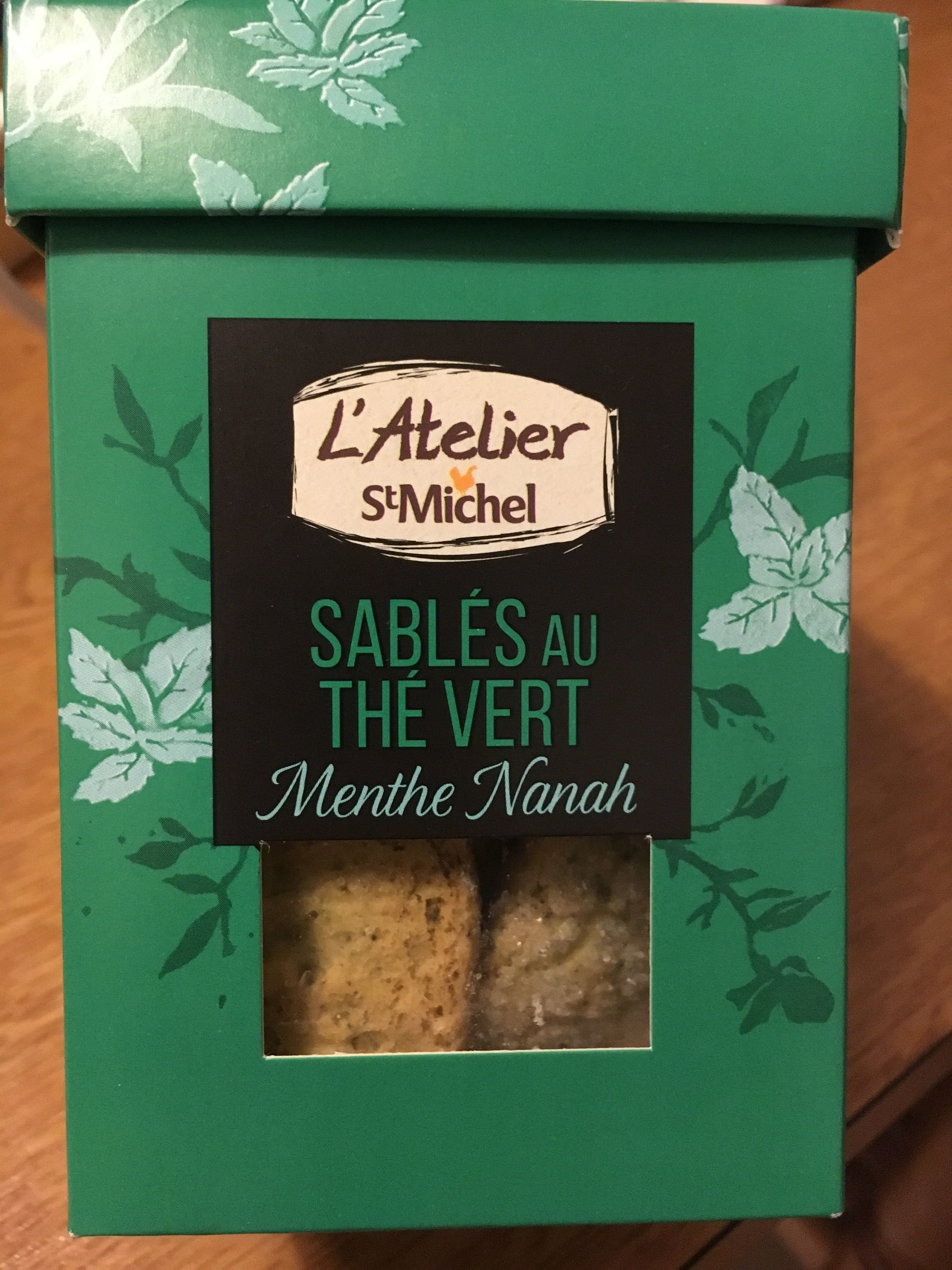 L'Atelier St Michel Sablés au thé vert menthe nanah packshot