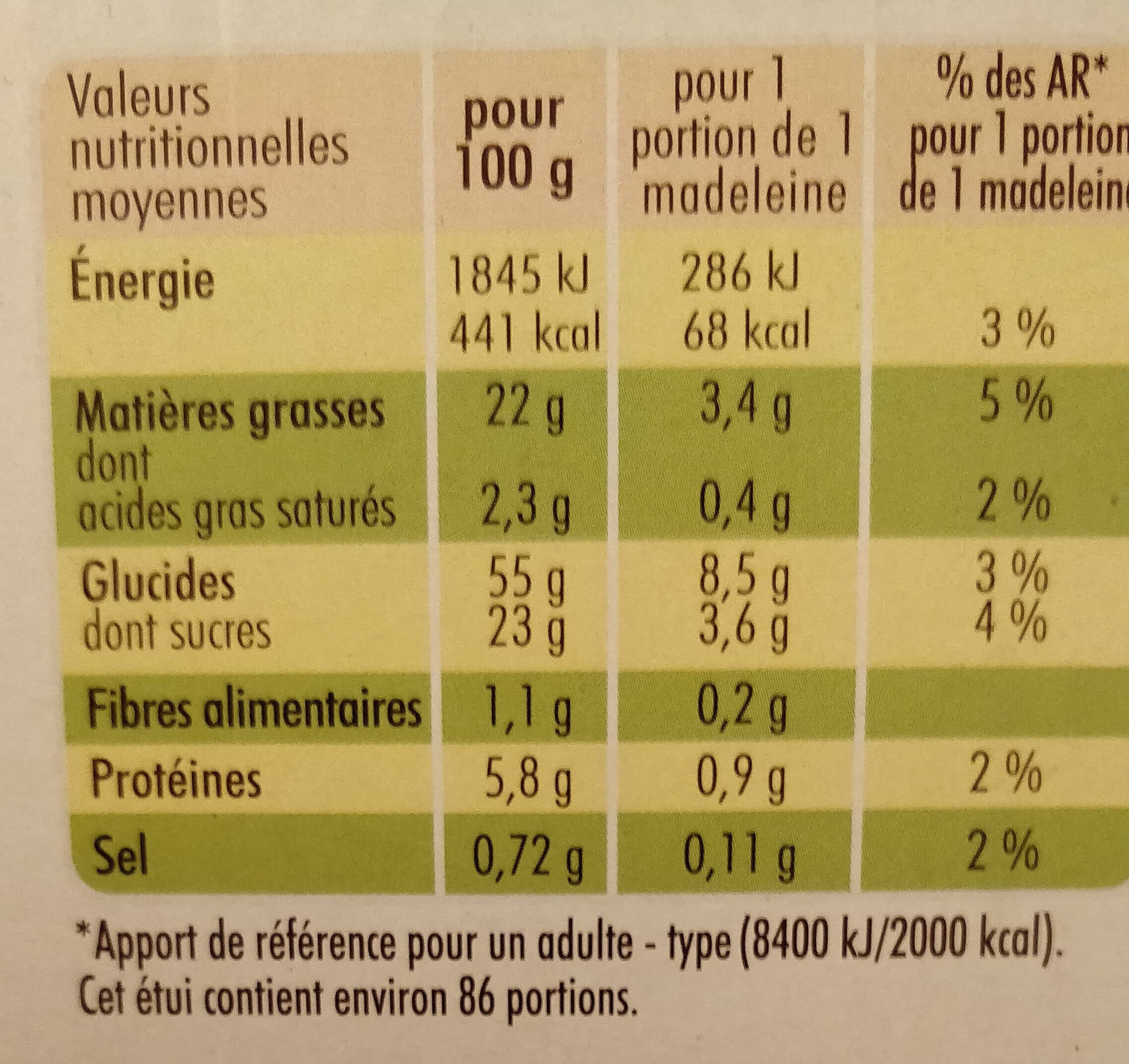St Michel Madeleines packshot