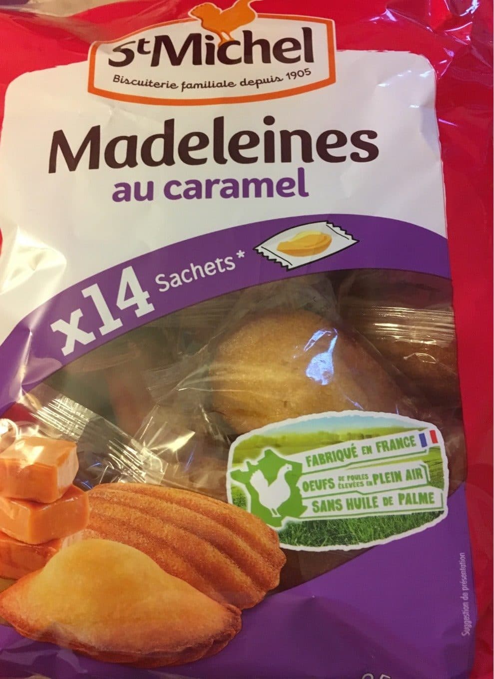 St michel Madeleine moelleuse caramel packshot