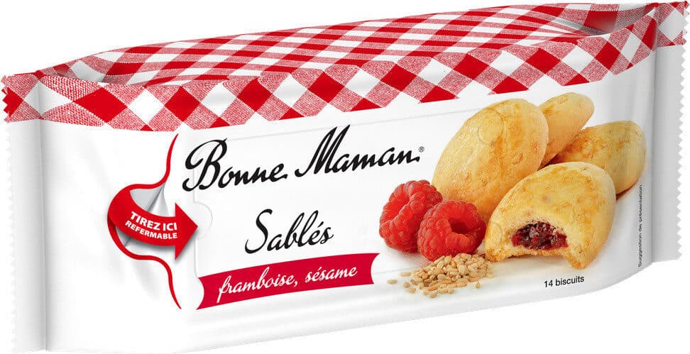 Bonne maman Sablés framboise sésame packshot