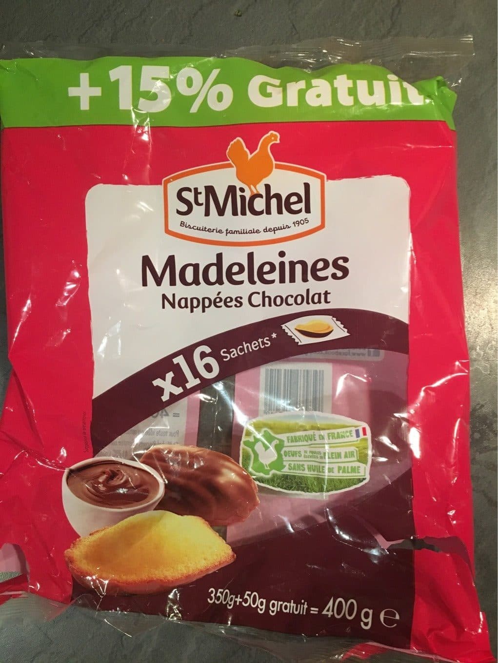 St Michel Madeleines nappées chocolat packshot