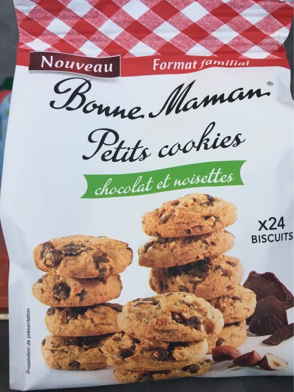 Bonne Maman Petits cookies chocolat et noisettes packshot