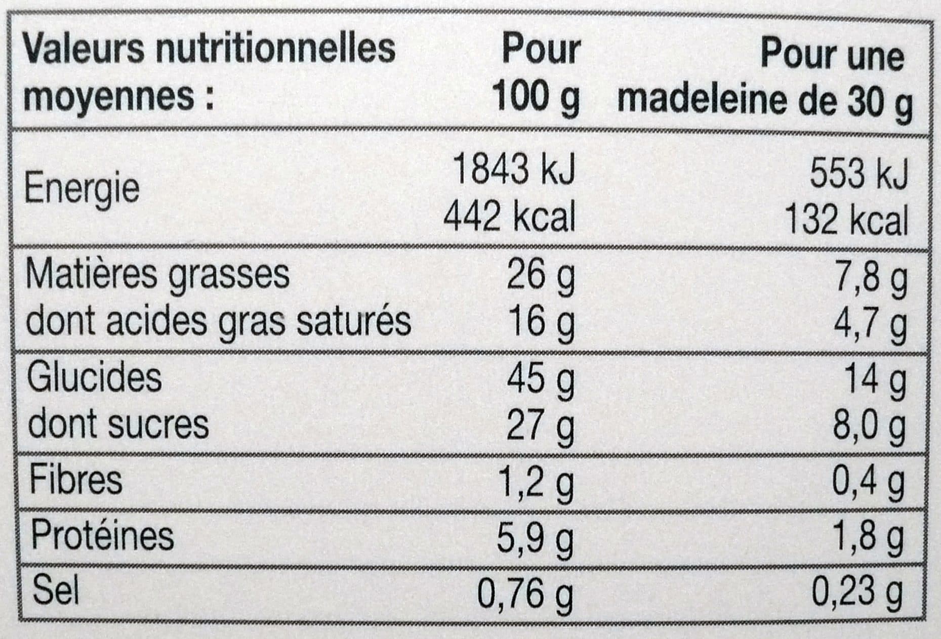 Bonne Maman La madeleine intensément vanille packshot