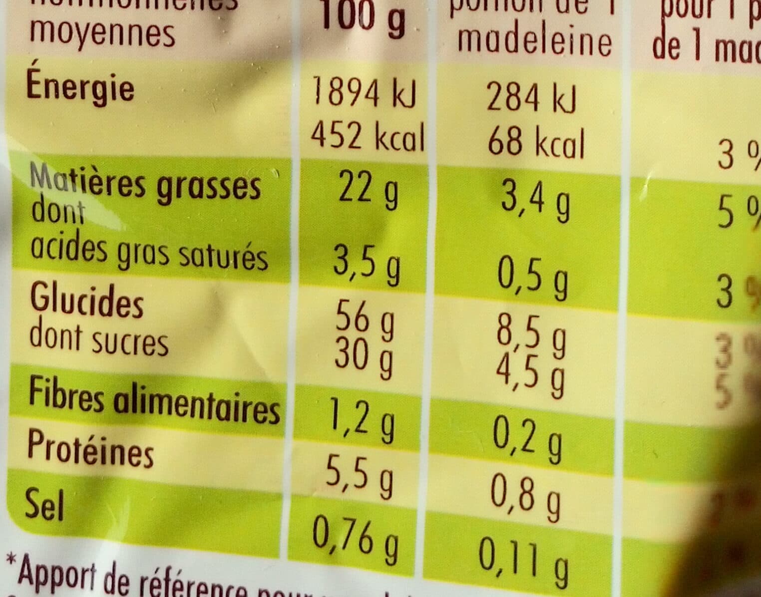 St Michel Petites madeleines pépites chocolat packshot