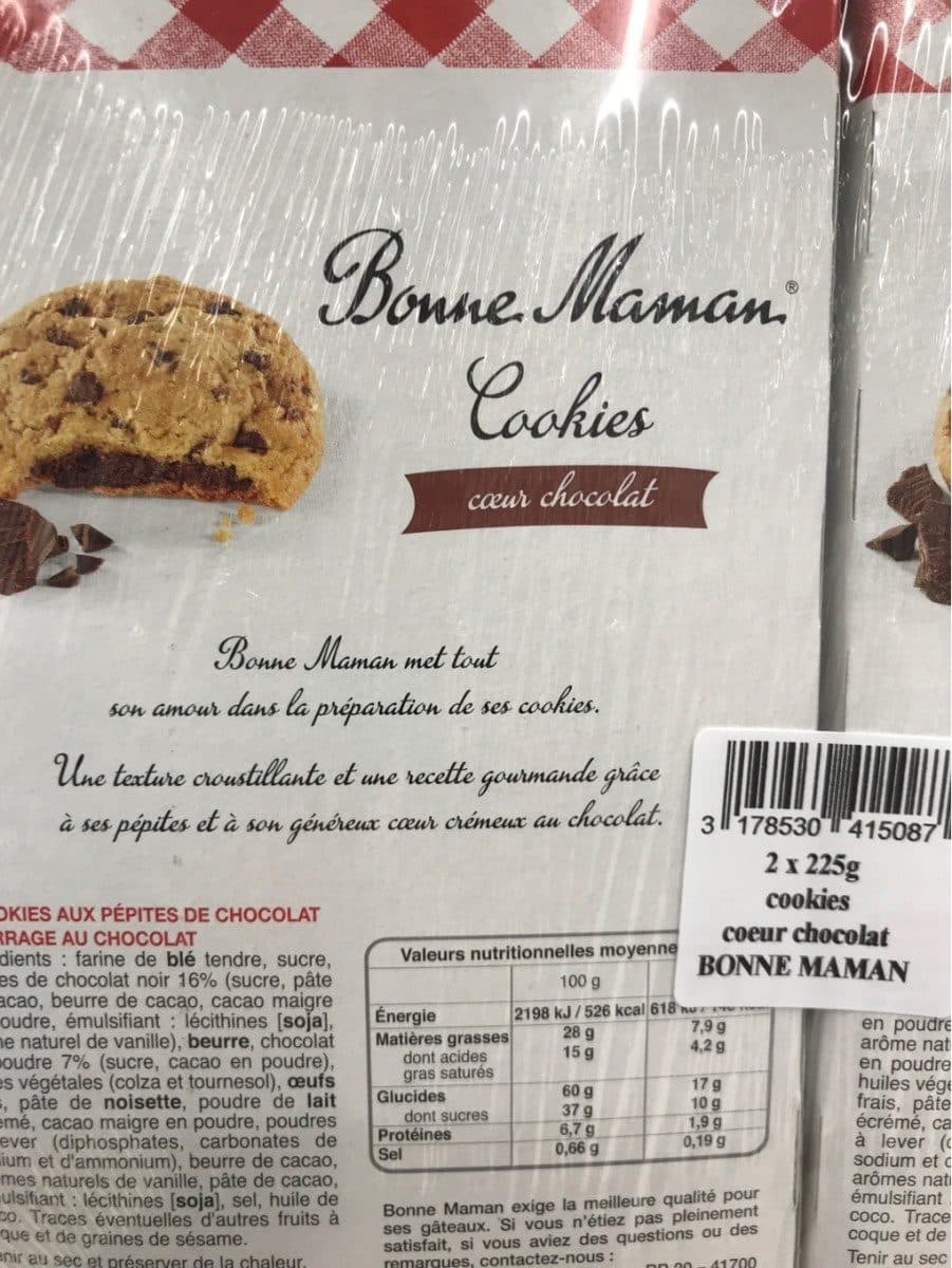 Bonne Maman Cookies. Coeur chocolat packshot