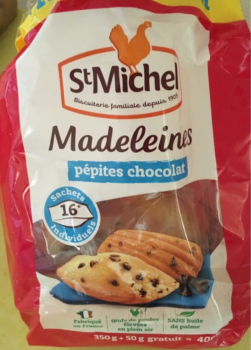 St Michel Madeleines pépites chocolat packshot