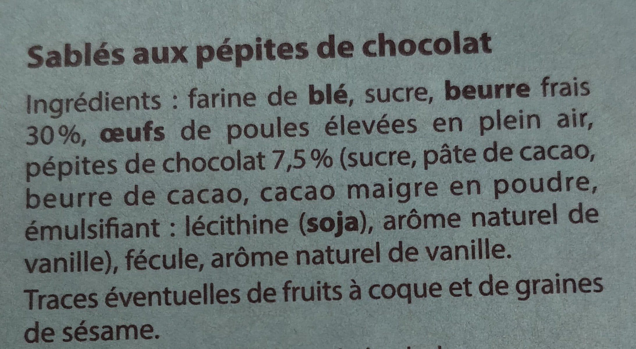 St Michel Sablés pépites de chocolat packshot