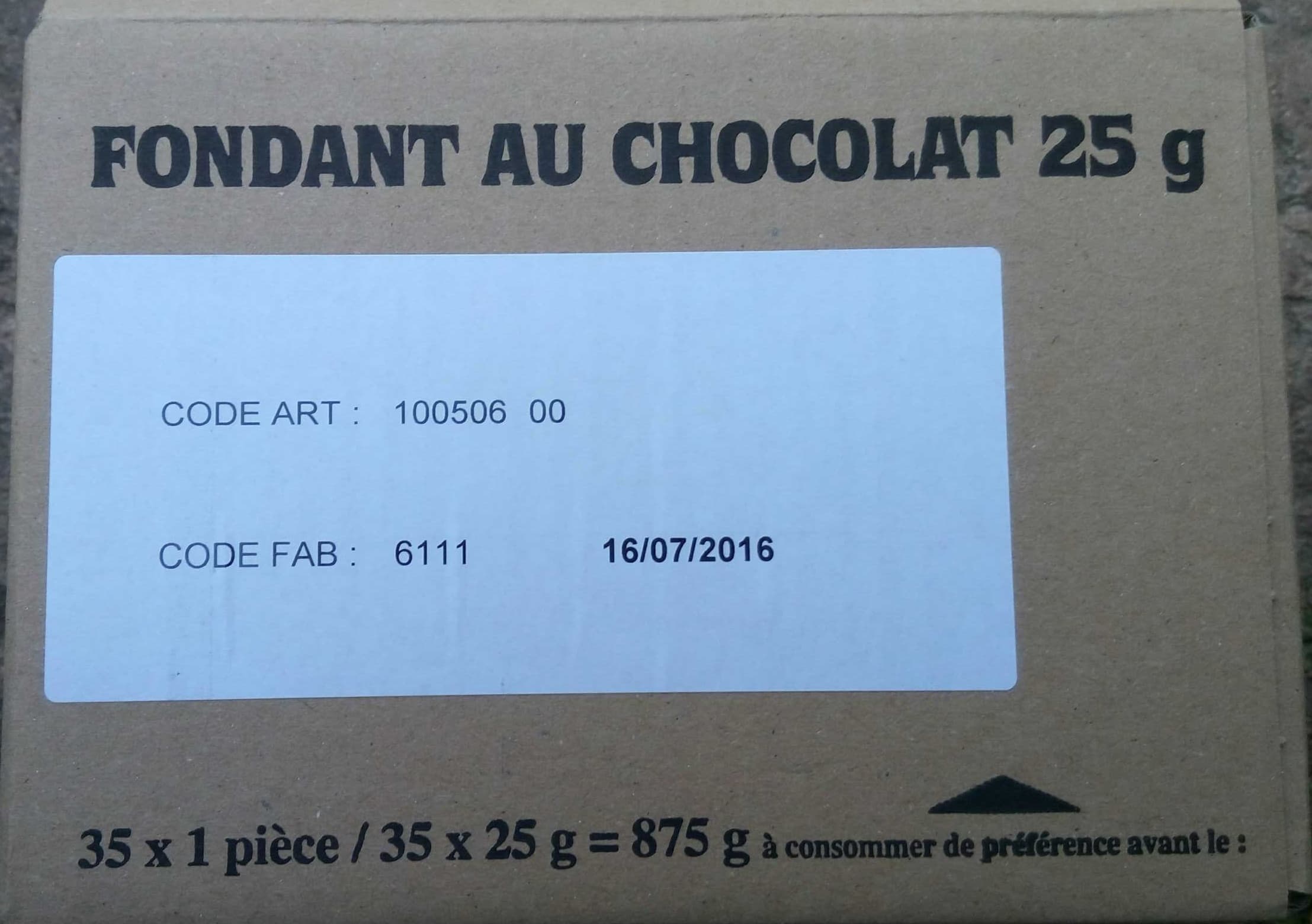 Sans marque Fondant au chocolat packshot