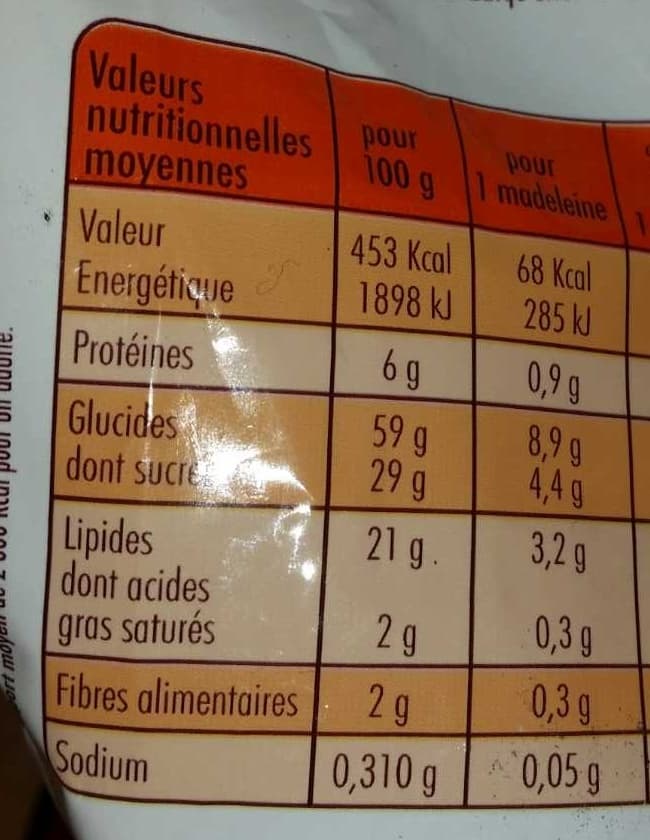St Michel Madeleines St Michel packshot
