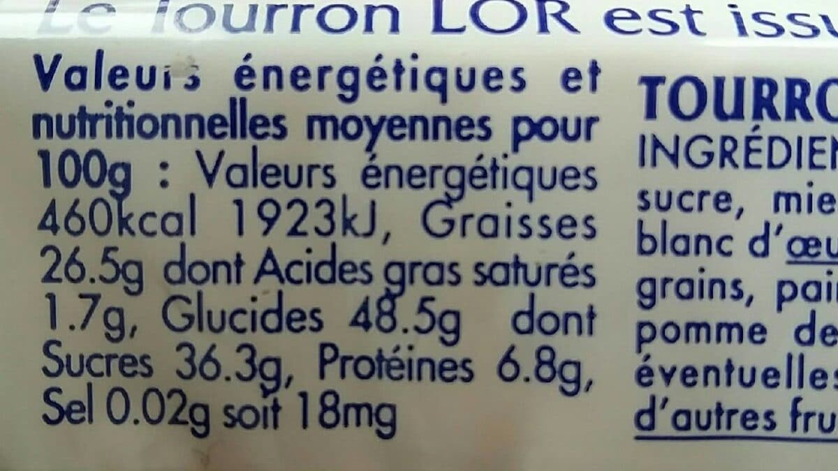 Open Food Facts Tourons packshot