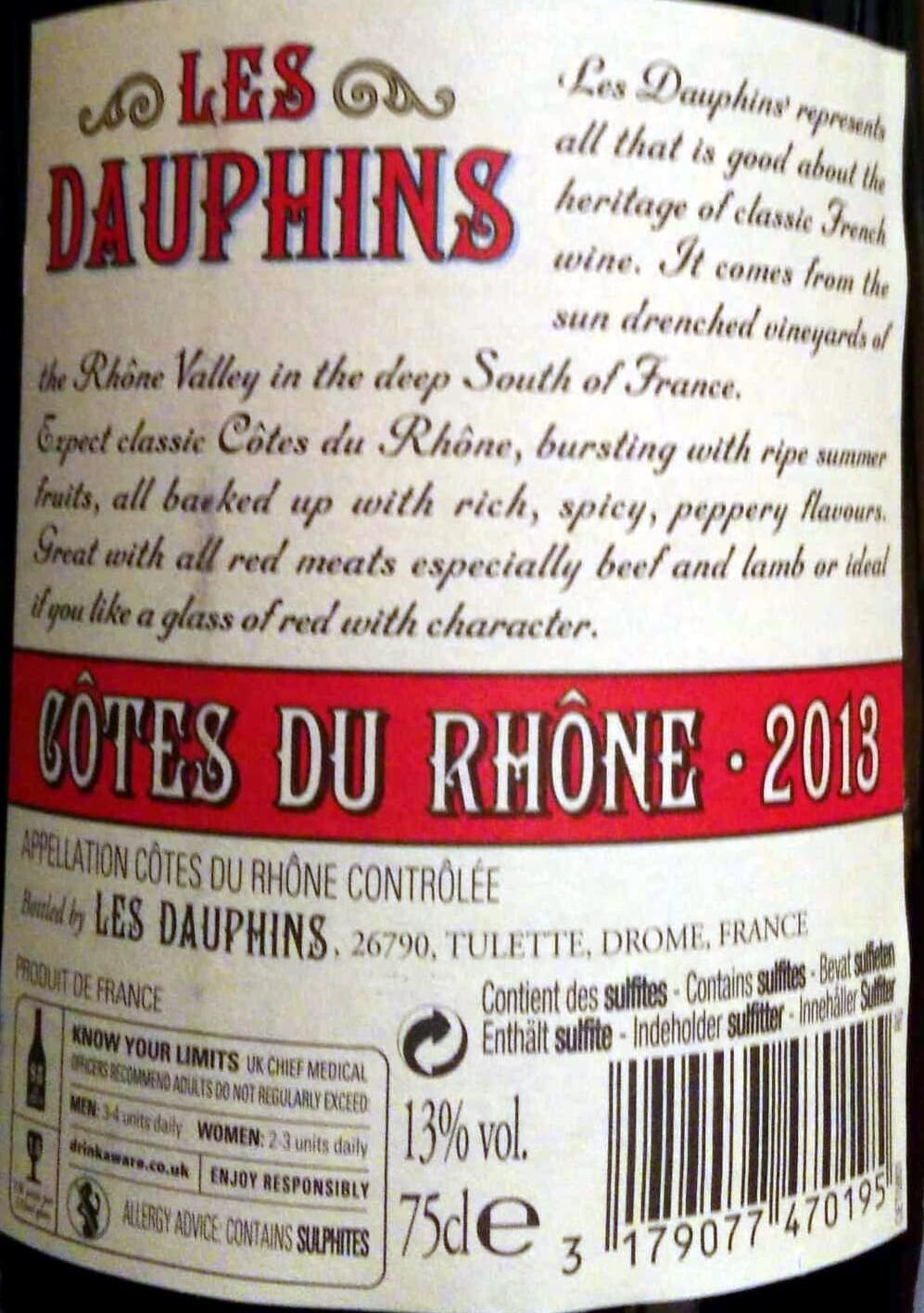Les Dauphins cotes du rhone reserve packshot