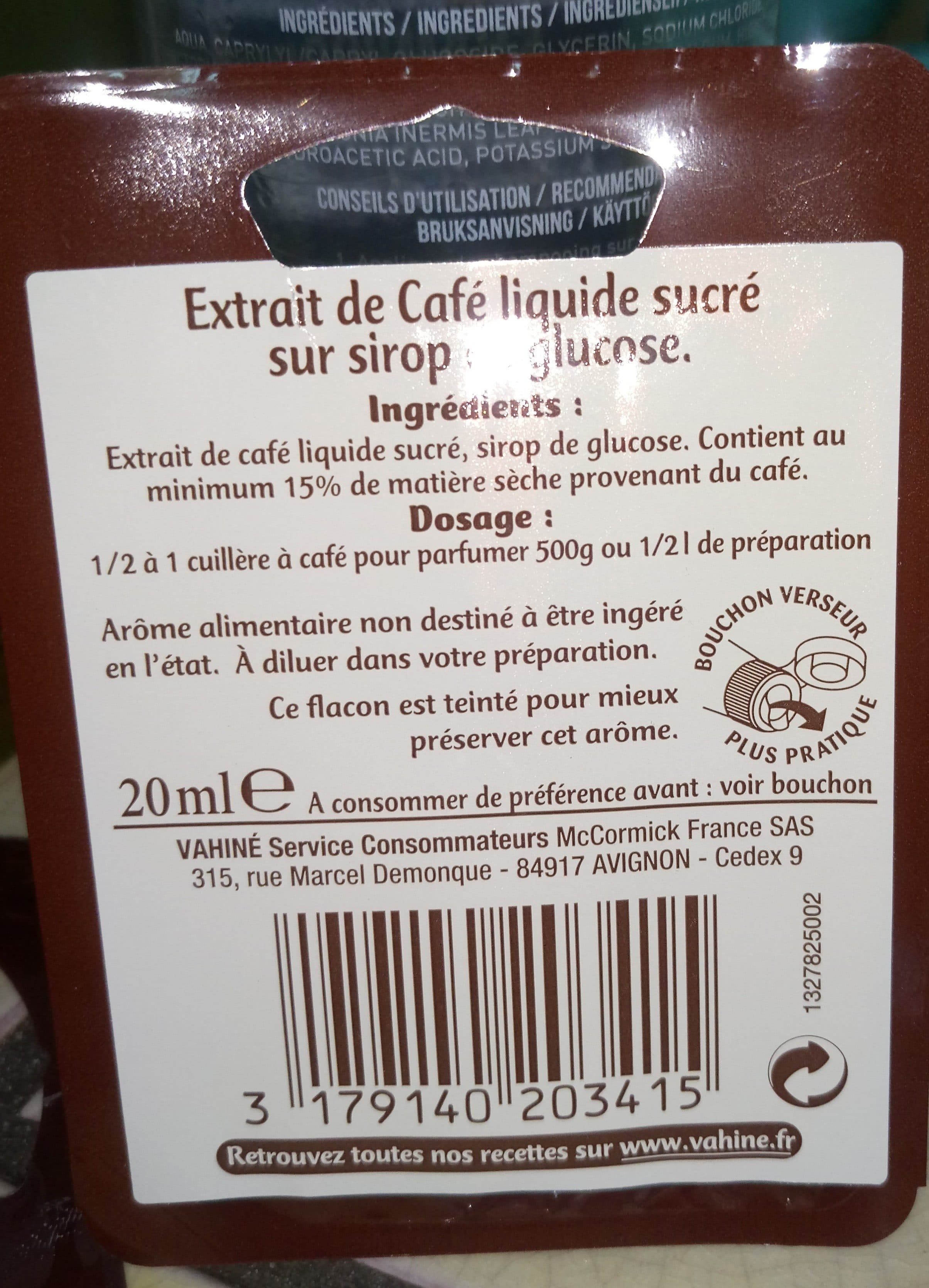 Vahiné Extrait de café packshot