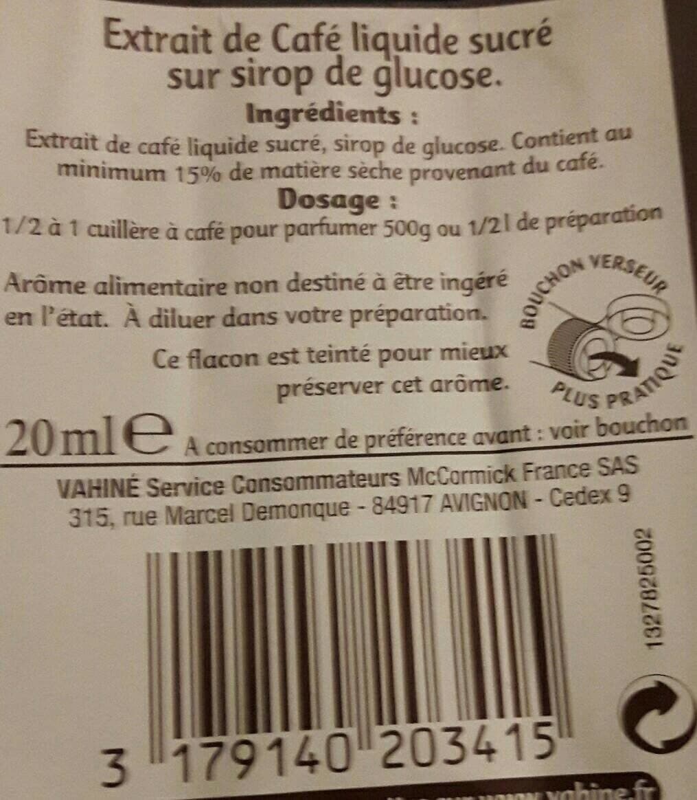 Vahiné Extrait de café packshot