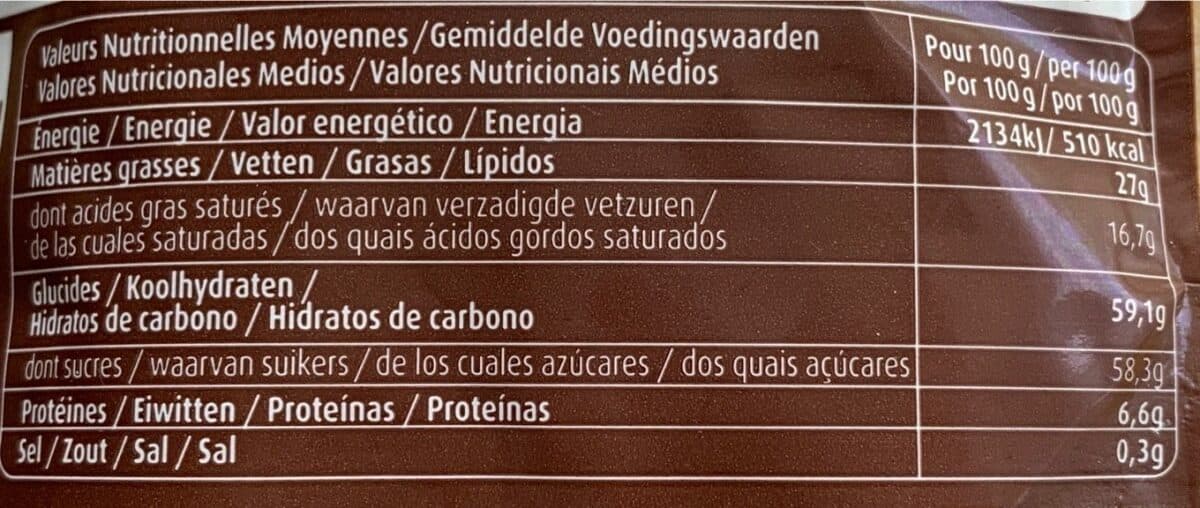 Vahine Pépites Chocolat au lait packshot