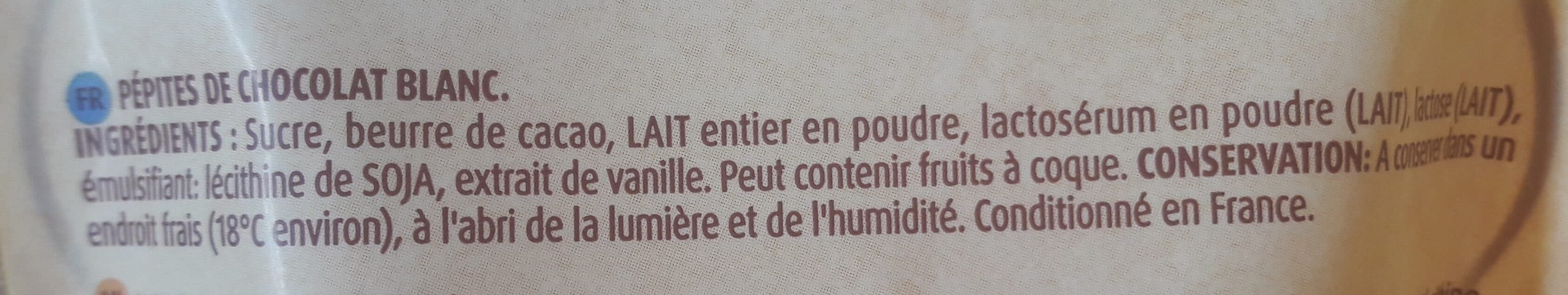 Vahiné Chocolat Blanc Pépites packshot