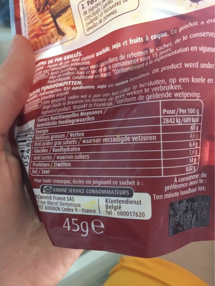Vahiné Pignons de pin grillés packshot