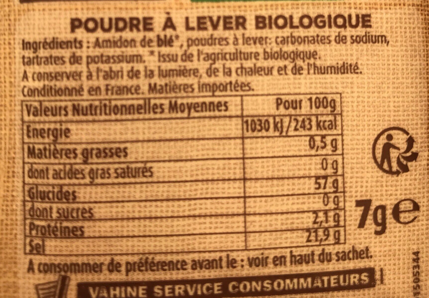 Vahiné Poudre à lever BIO packshot