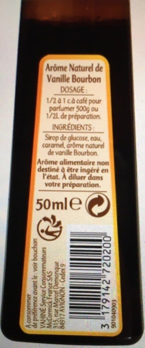 Vahiné Arôme vanille Bourbon packshot