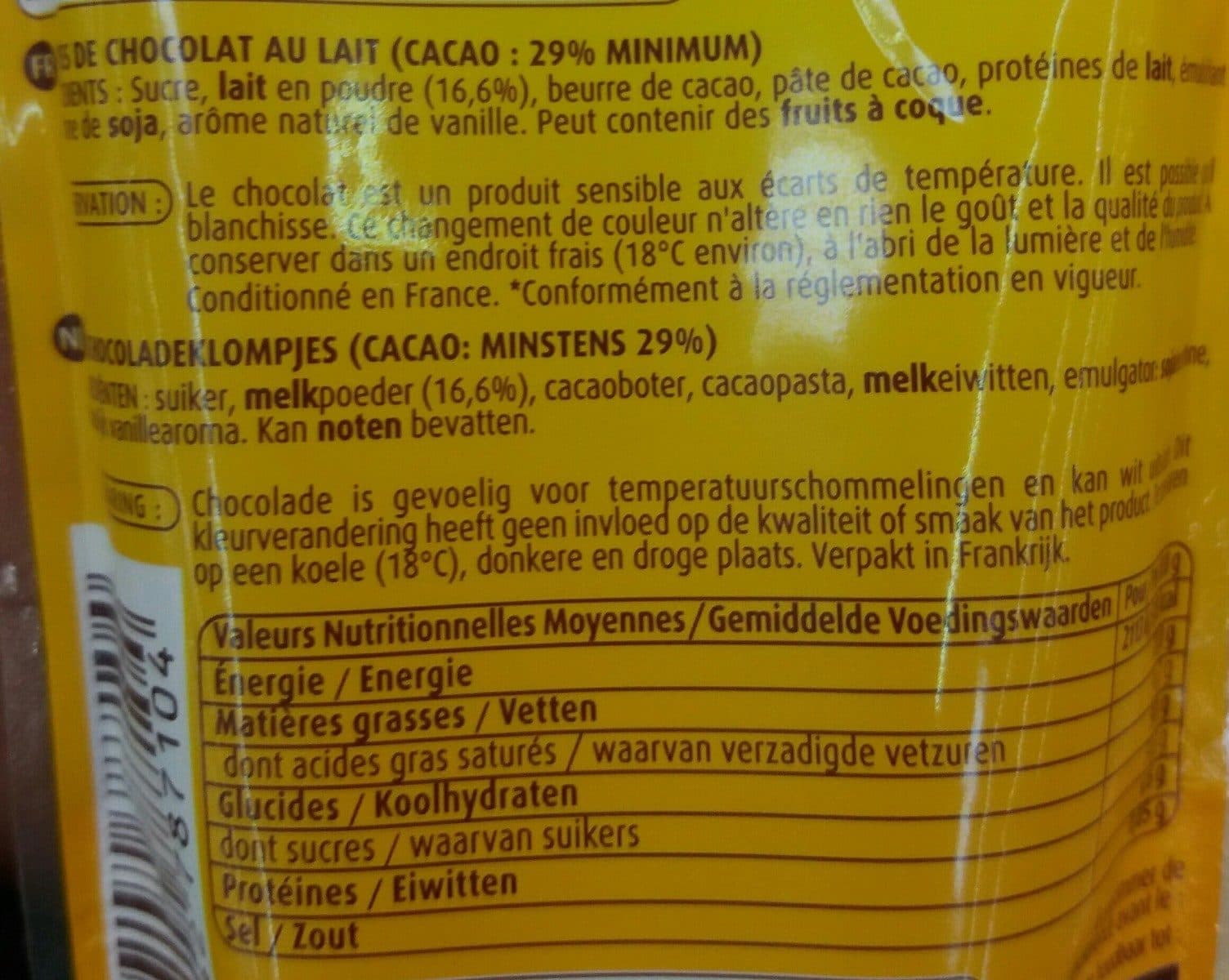 McCormick Pépites de chocolat au lait packshot