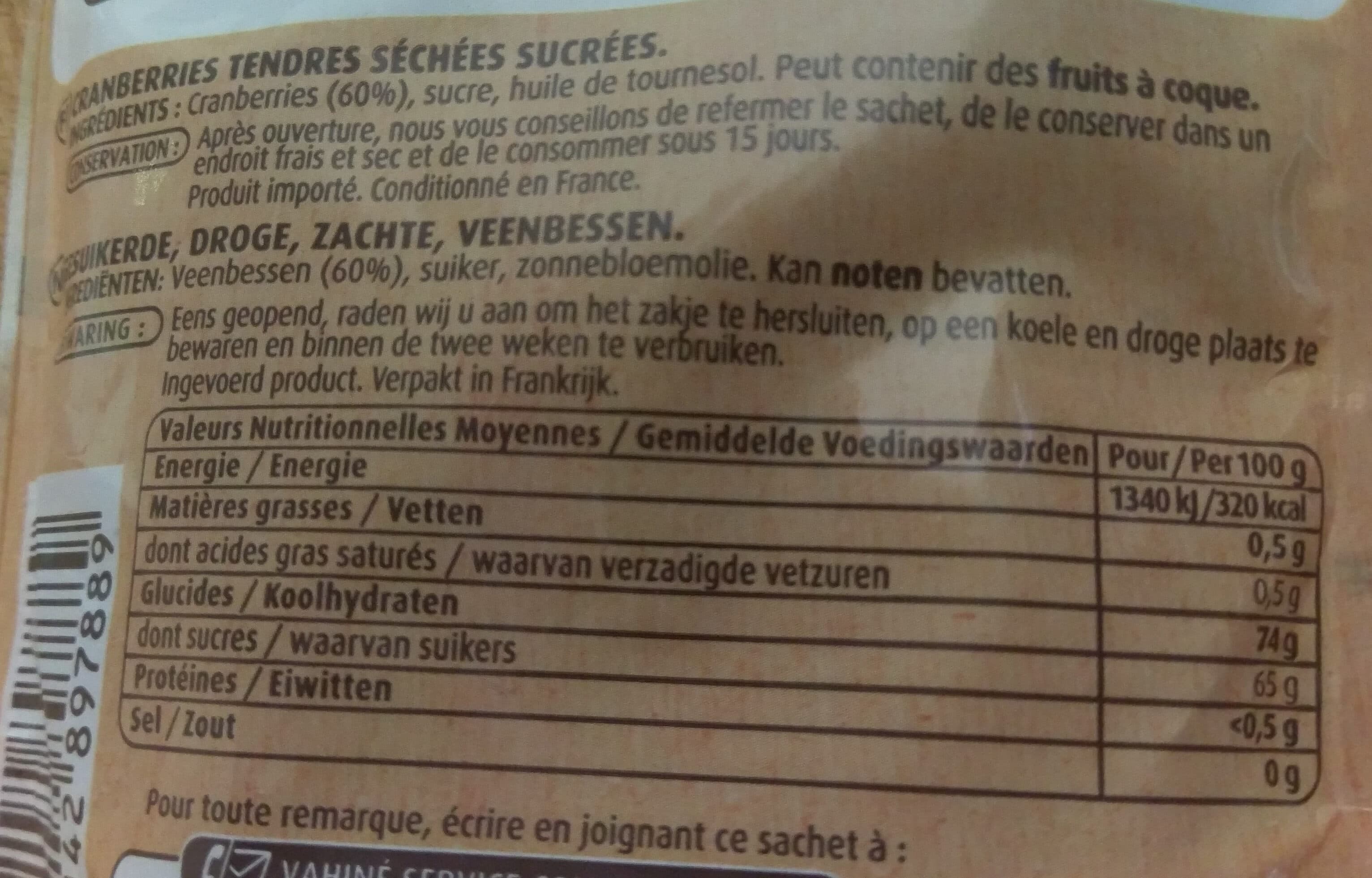 Vahiné Cranberries Fruitées et moelleuses packshot