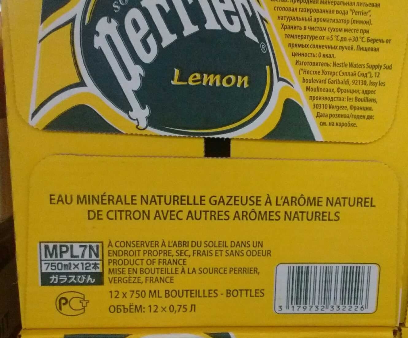 Perrier Lemon packshot