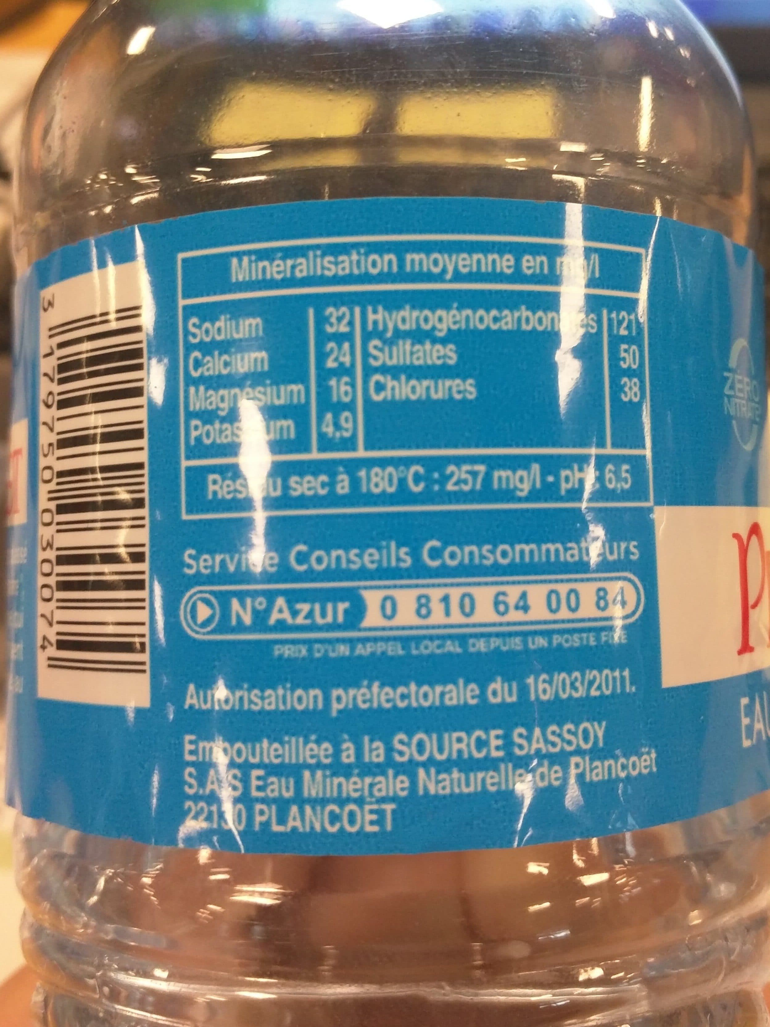 Plancoët Eau minérale naturelle packshot