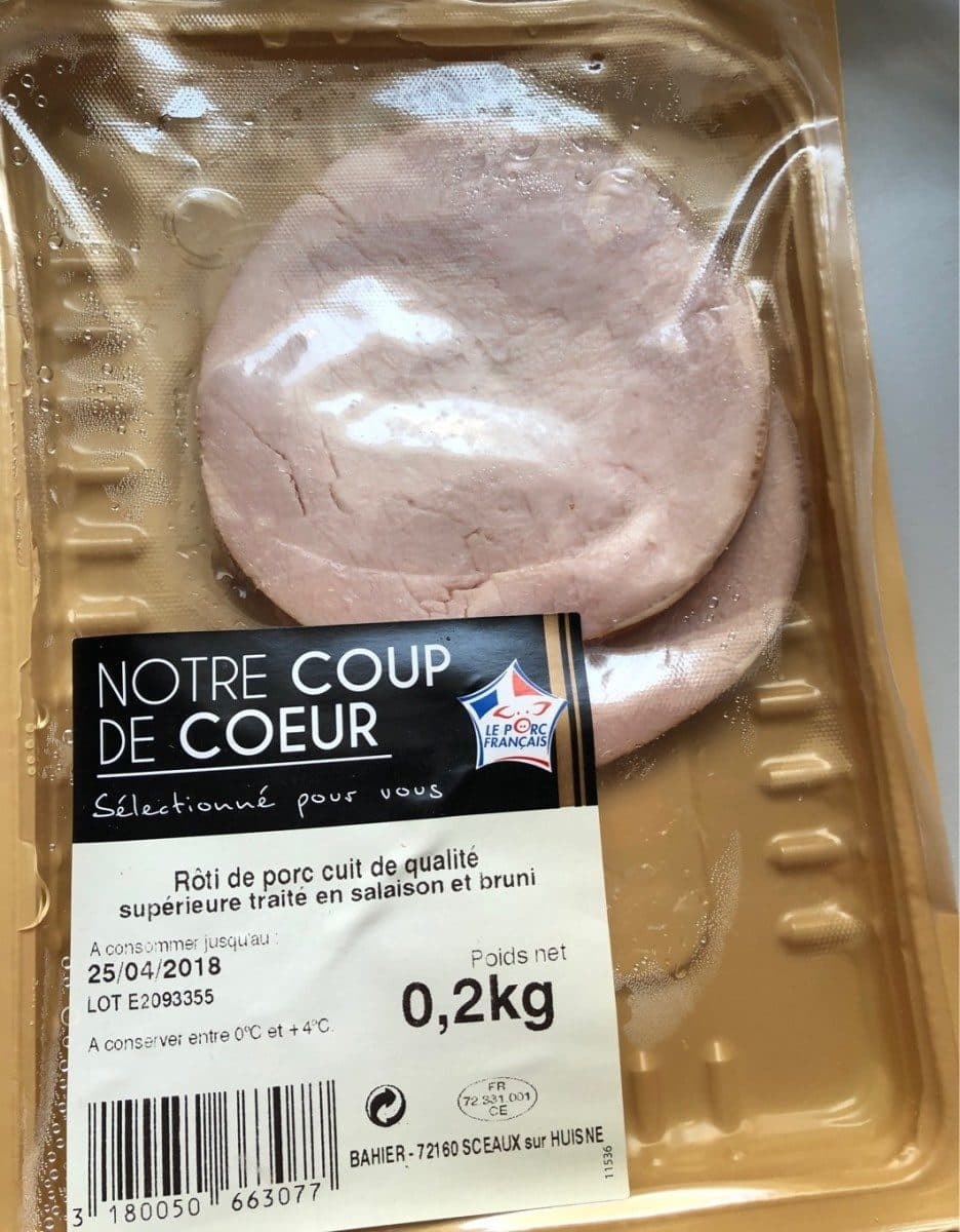 Bahier Roti de porc cuit packshot