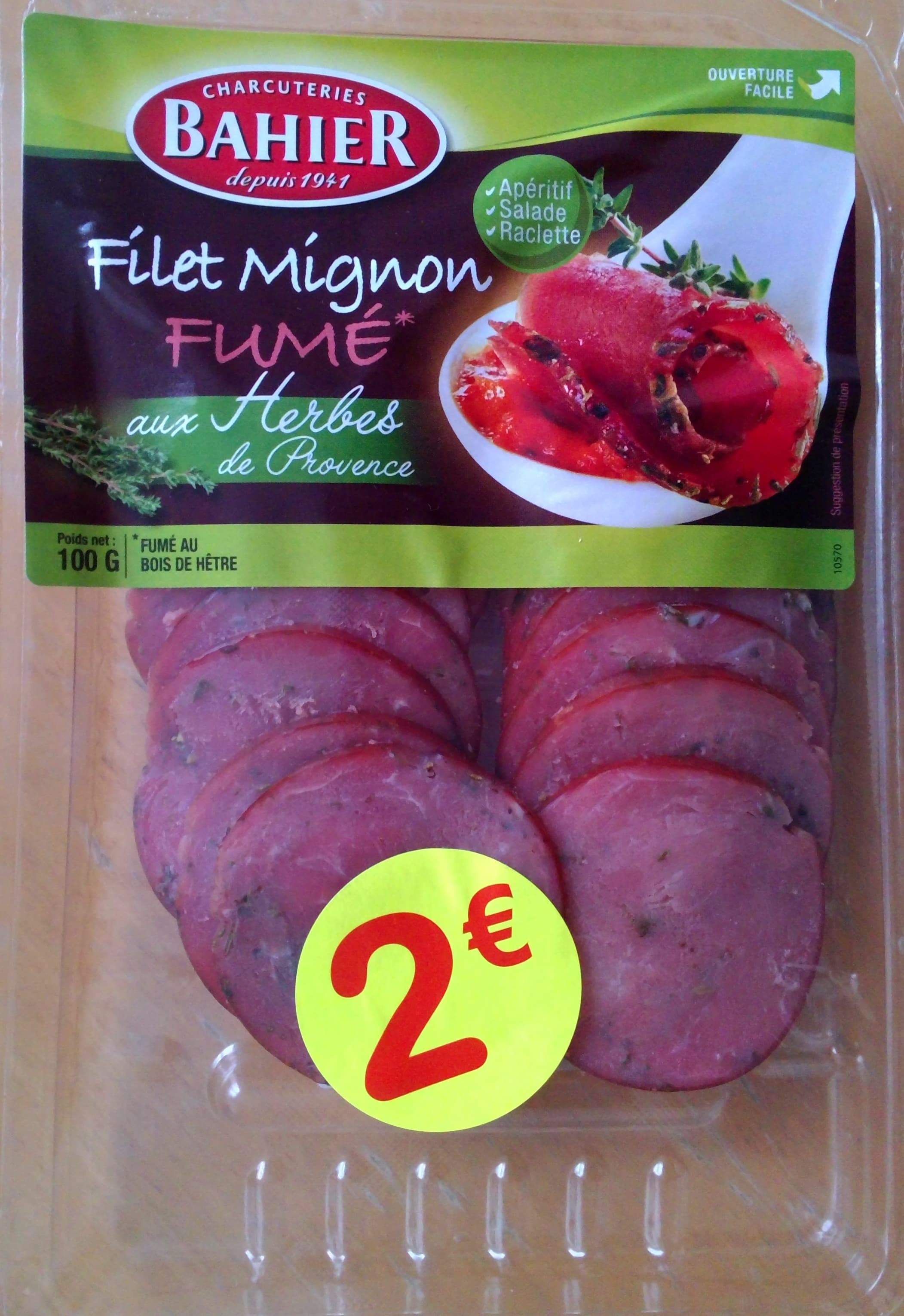 Bahier Filet mignon fumé aux Herbes de Provence packshot