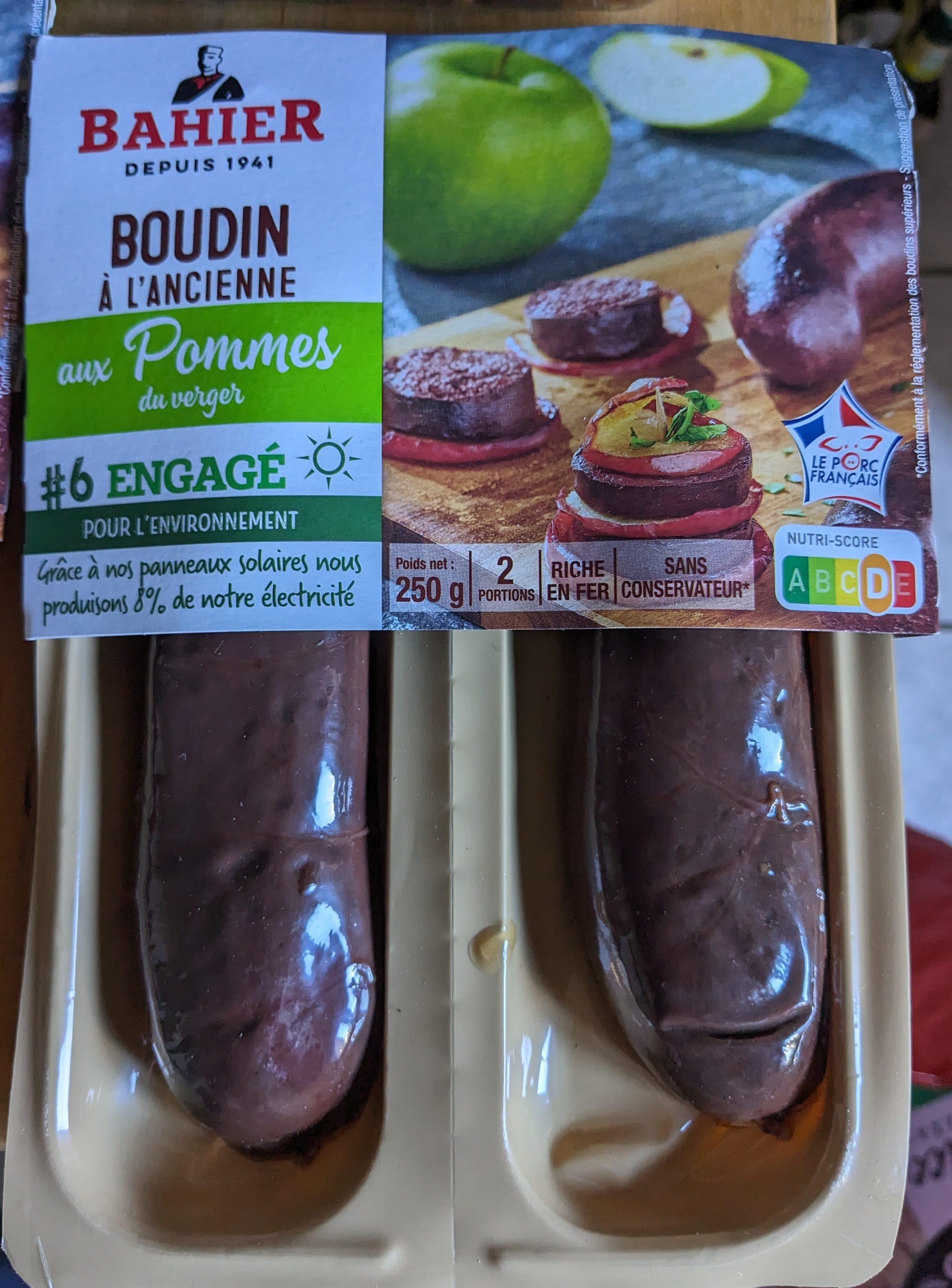Bahier Boudin à l'ancienne aux pommes du verger packshot