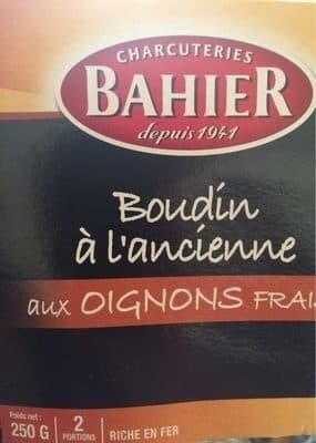 Bahier Boudin à l'ancienne aux oignons frais packshot