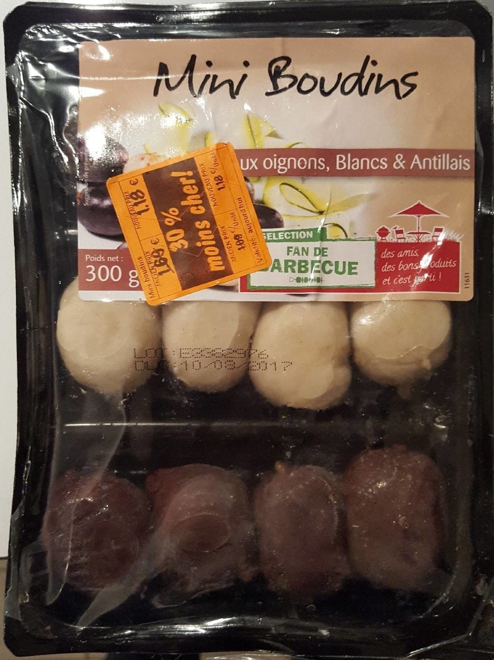 Lidl Mini boudins noirs aux oignons, boudins blancs et boudins noirs antillais packshot