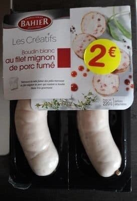 BAHIER Boudin blanc au filet mignon de porc fumé packshot