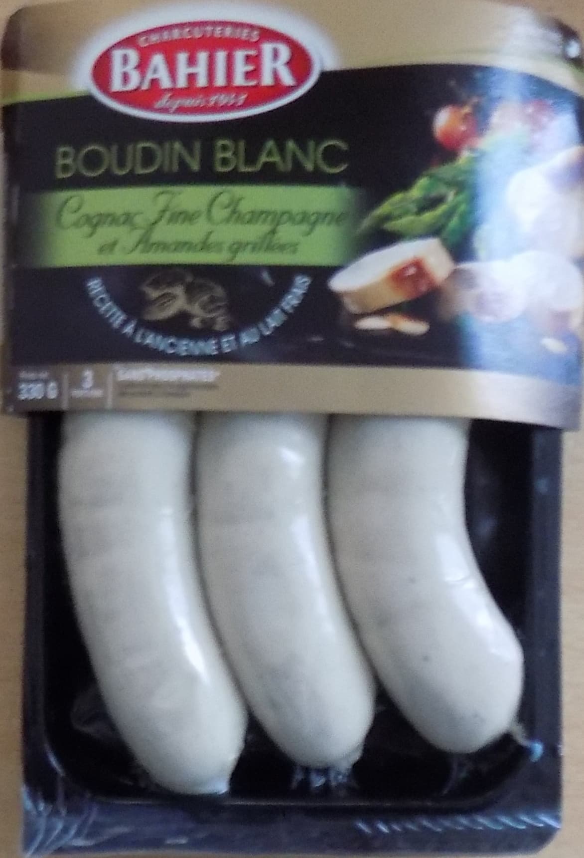 Bahier Boudin Blanc Cognac Fine Champagne et Amandes grillées packshot