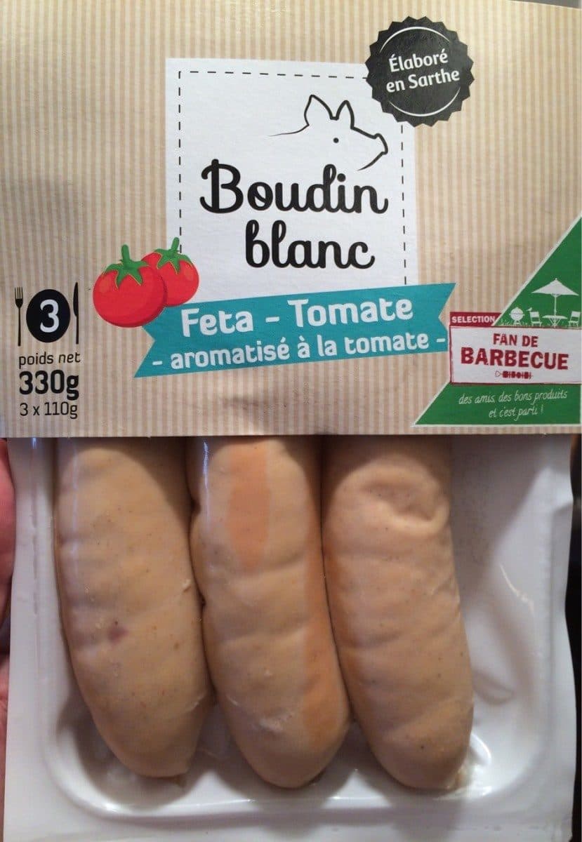 Open Food Facts Boudin blanc fêta tomates aromatisé à la tomate packshot