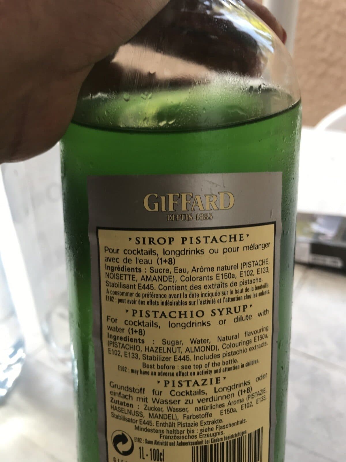 Giffard Sirop de pistache packshot