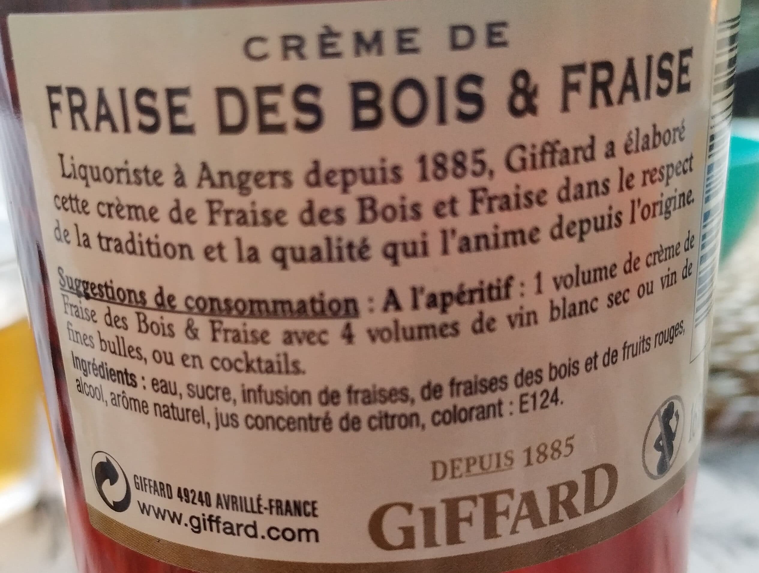 Giffard Crème de fraises des bois packshot