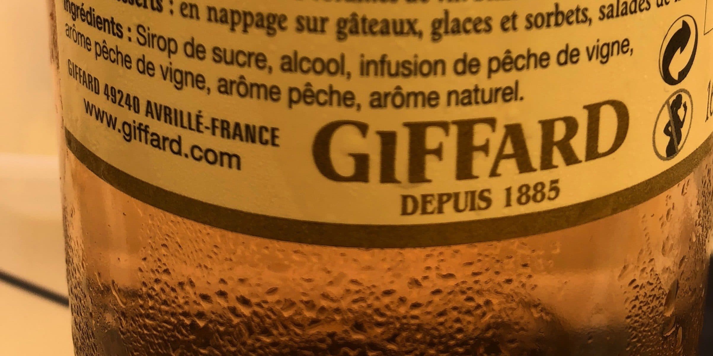 Giffard Creme Peche De Vigne 16D packshot