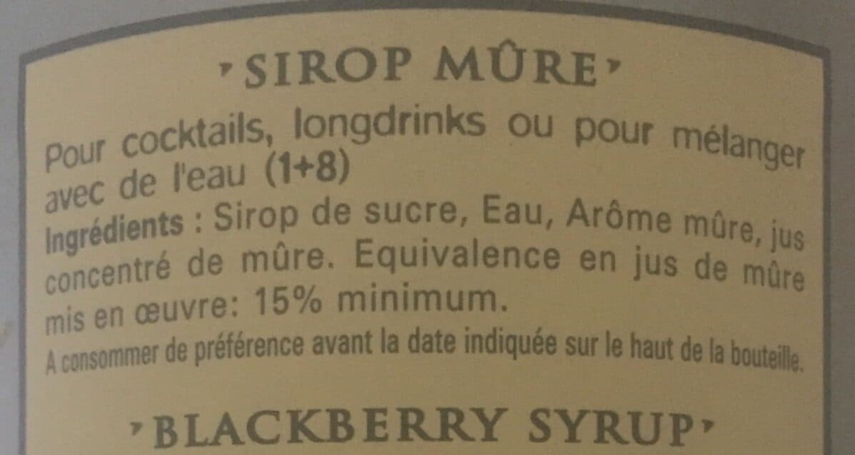 Giffard Sirop De Mûre packshot