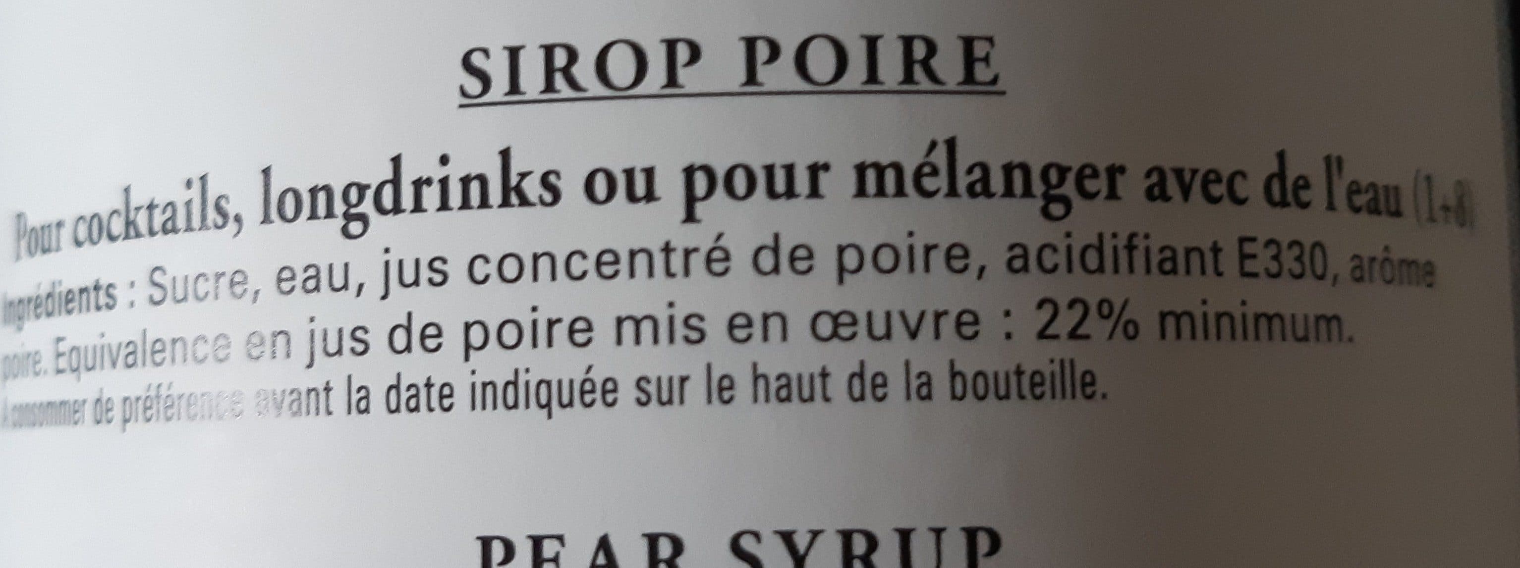 Giffard Sirop De Poire packshot
