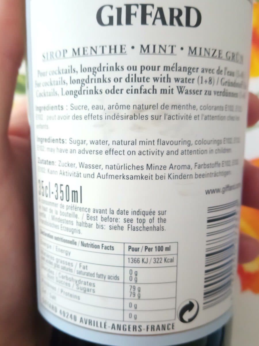 Giffard Sirop Menthe packshot
