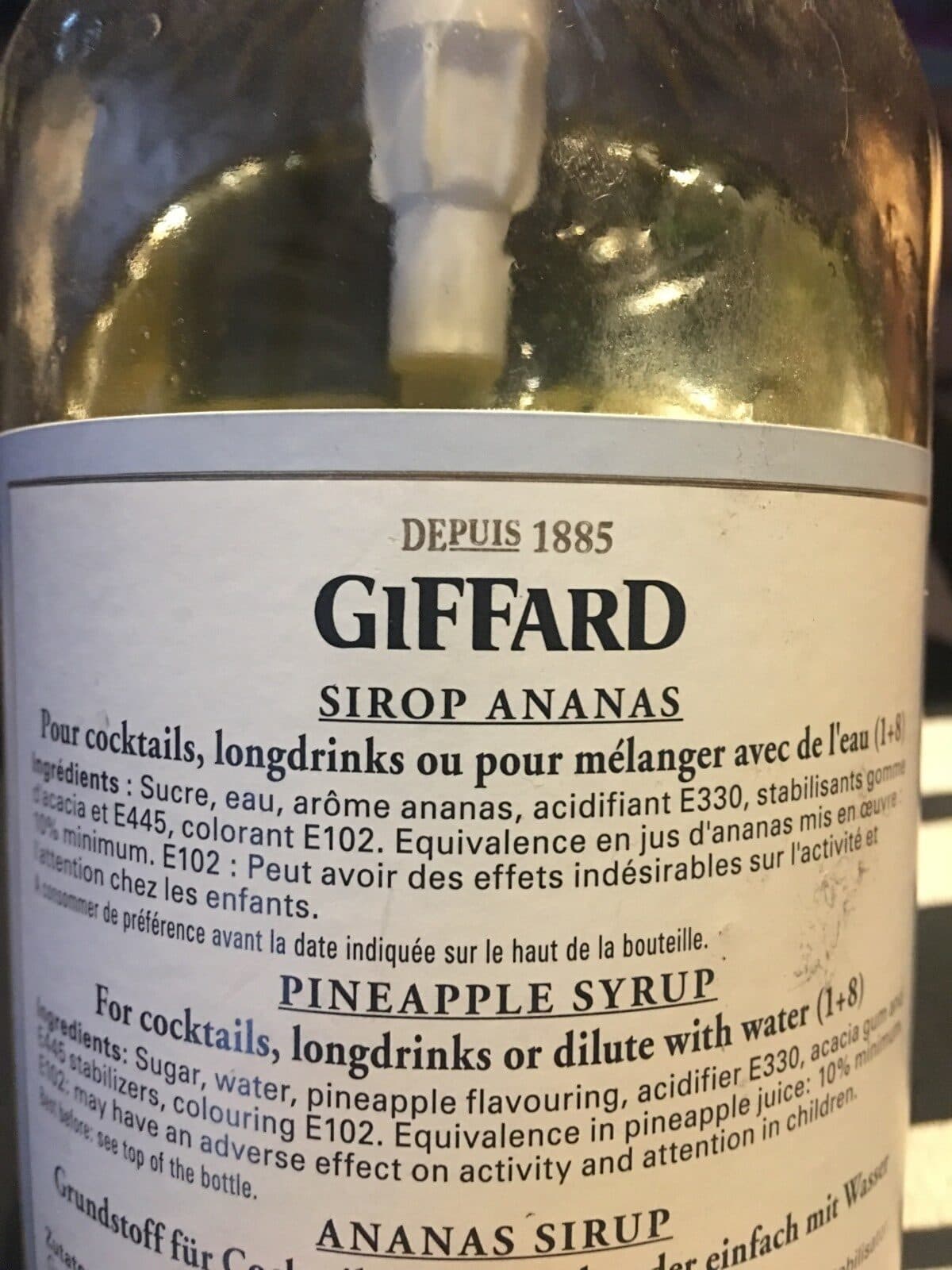 Giffard Giffard Ananas Sirup 1X1,00 Liter packshot