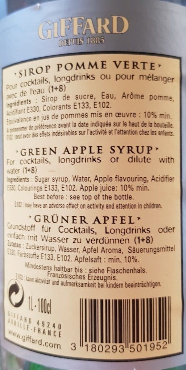 Giffard Giffard Apfel Grün (pomme Verte) Sirup Maxi packshot