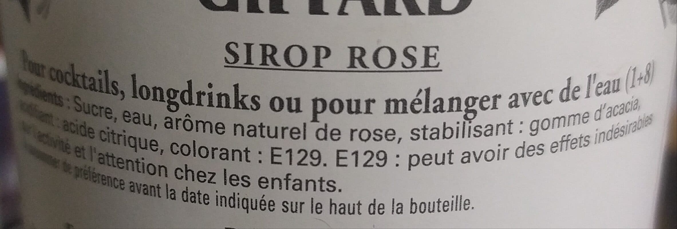 Giffard 1L Sirop Rose Giffard packshot